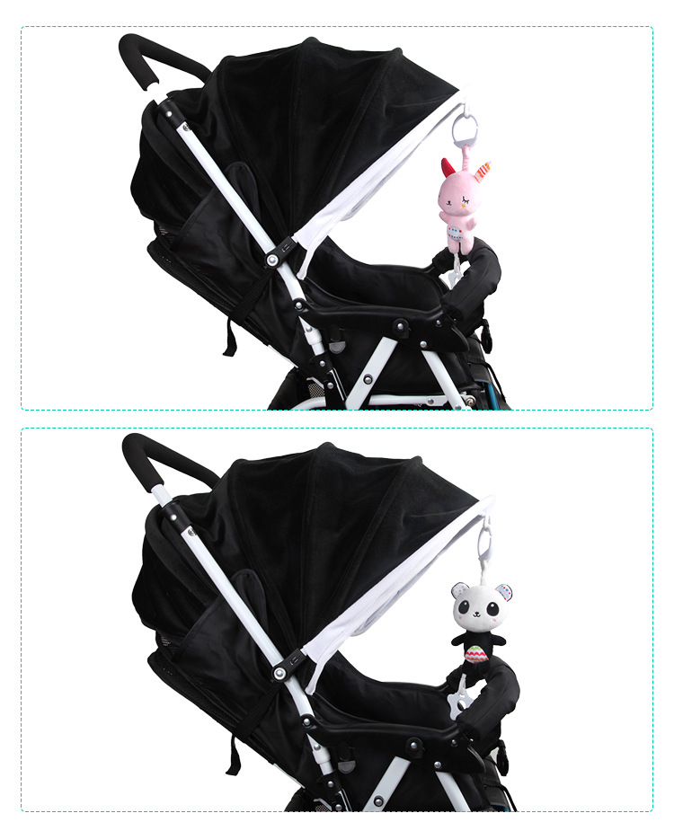 Multifunctional Baby bear rabbit tooth glue pendant plush movement sound music toy foreign trade car hang bed hang whole