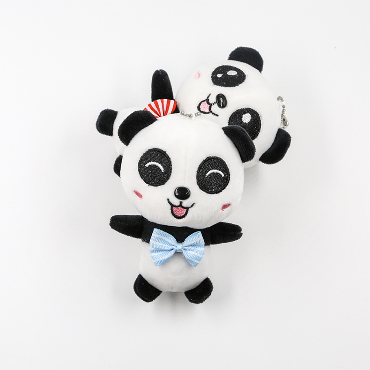 Super soft panda plush pendant key chain four sides play panda doll move bag hang decoration doll machine dolls Super soft panda plush pendant key chain four sides play panda doll move bag hang decoration doll machine dolls