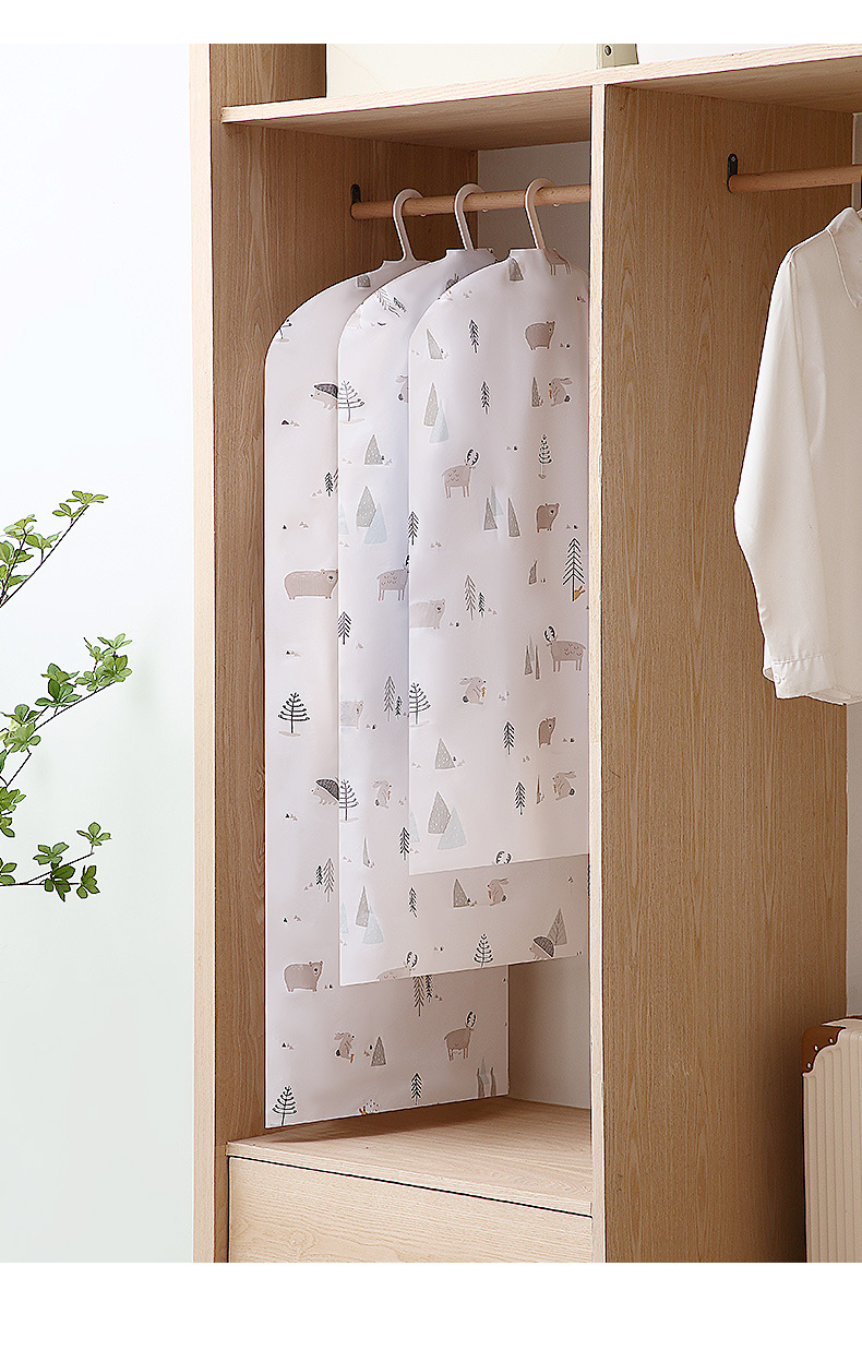 8peva Clothes Dust Cover Clothing Cover Coat Dust Bag Suit Dustproof Cover Hang Clothes Wholesale 8peva Clothes Dust Cover Clothing Cover Coat Dust Bag Suit Dustproof Cover Hang Clothes Wholesale