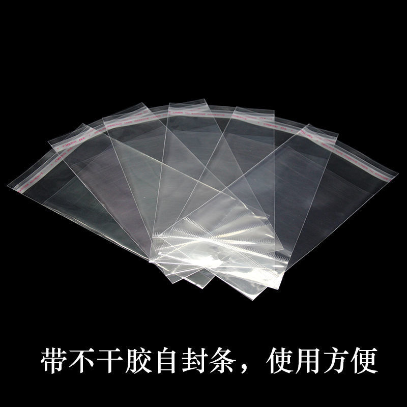OPP Self-Adhesive Bag Self-Adhesive Transparent Disposable Clothing Ornament Plastic Packaging Bag Mask OPP Hanging Hole Packaging Bag