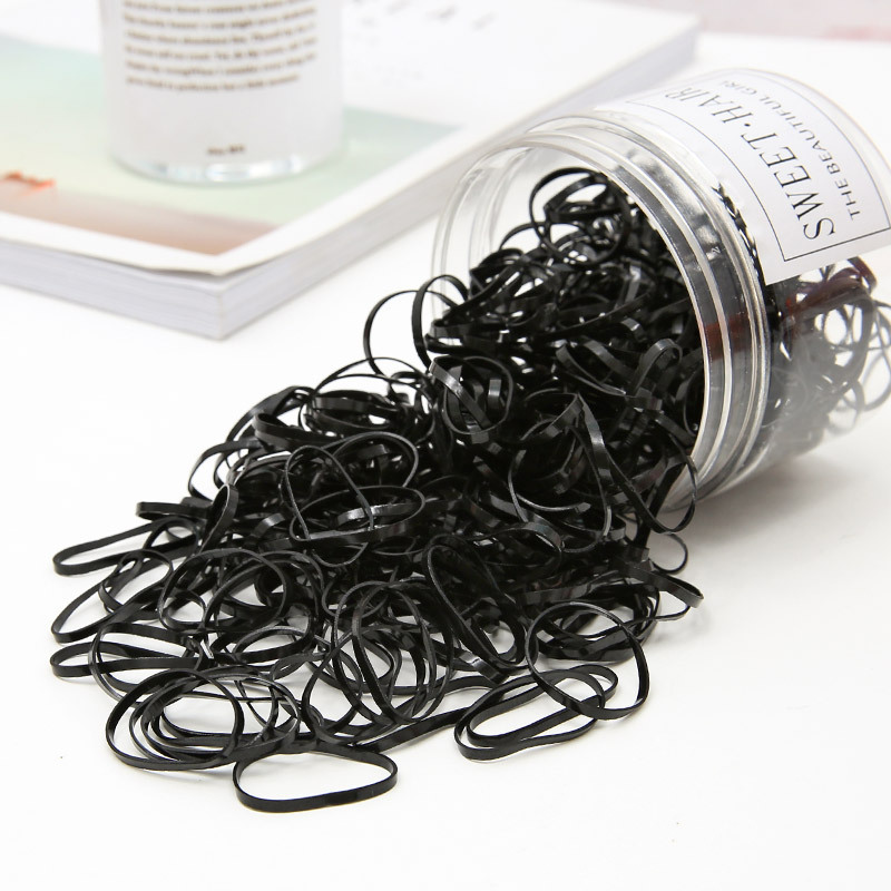 Colored Headband Female Black Korean Style Children Cute Thickening Disposable Elastic Band Hair Rope Headdress Internet Celebrity Hair Ring