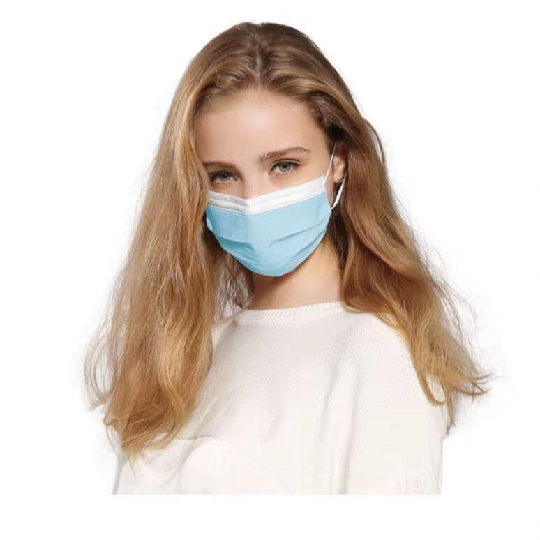 Disposable Mask Wholesale 3 Layers Containing Meltblown Fabric Currently Available Dustproof Anti-Droplet Anti-Haze Breathable Civil