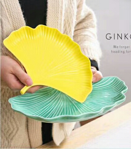 Jungong Brilliant Creative Baking Tray Design multi-color Glaze Tableware tray