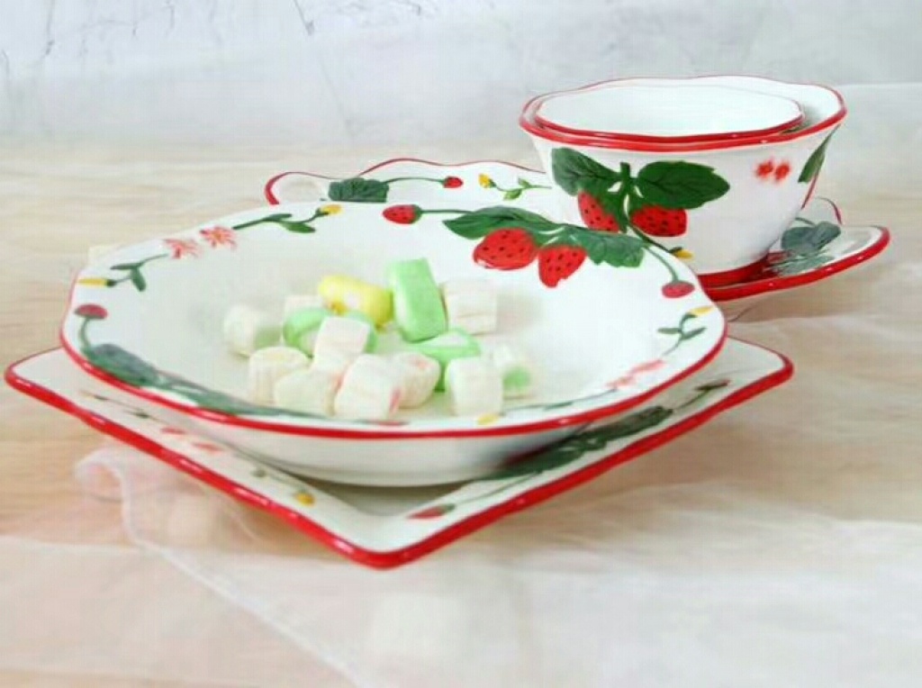 Jungong Brilliant Creative Baking Tray Design multi-color Glaze Tableware tray