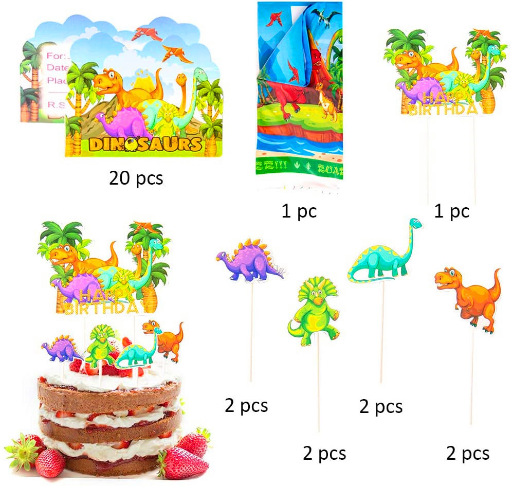 Dinosaur Theme Birthday Party Decoration Green Dinosaur Paper Tray Paper Cup Children&#039;s Birthday Party Supplies