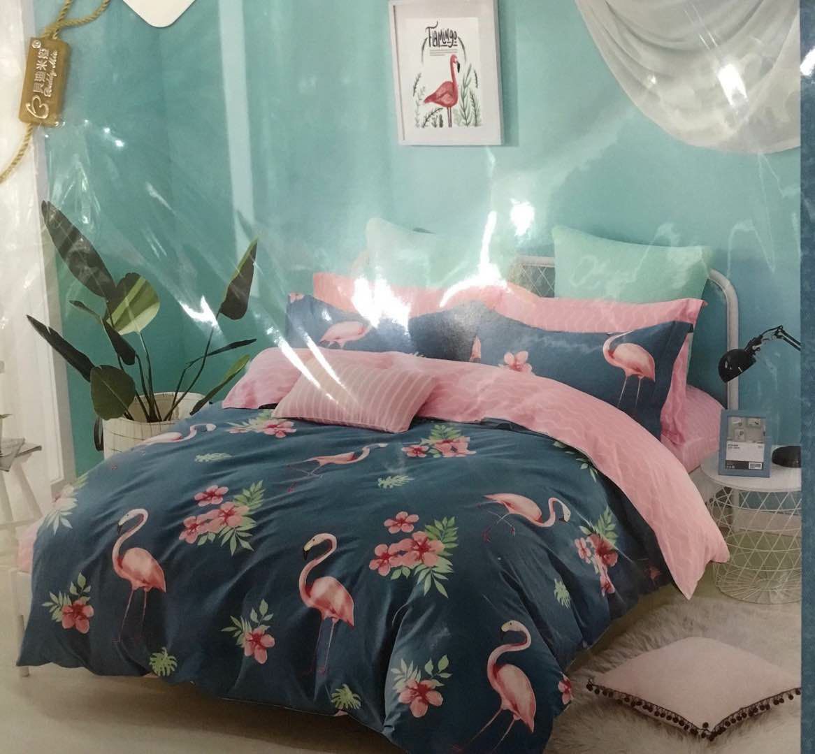 Four-Piece Bedding Set Pure Cotton Bed Sheet Duvet Cover Cotton Foreign Trade Gifts Customized