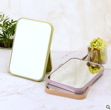 High list make-up mirror desktop plastic colorful dressing mirror folding portable large square princess mirror