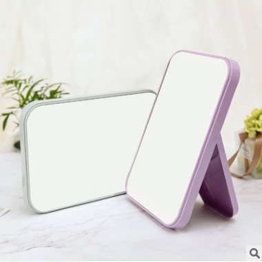 High list make-up mirror desktop plastic colorful dressing mirror folding portable large square princess mirror