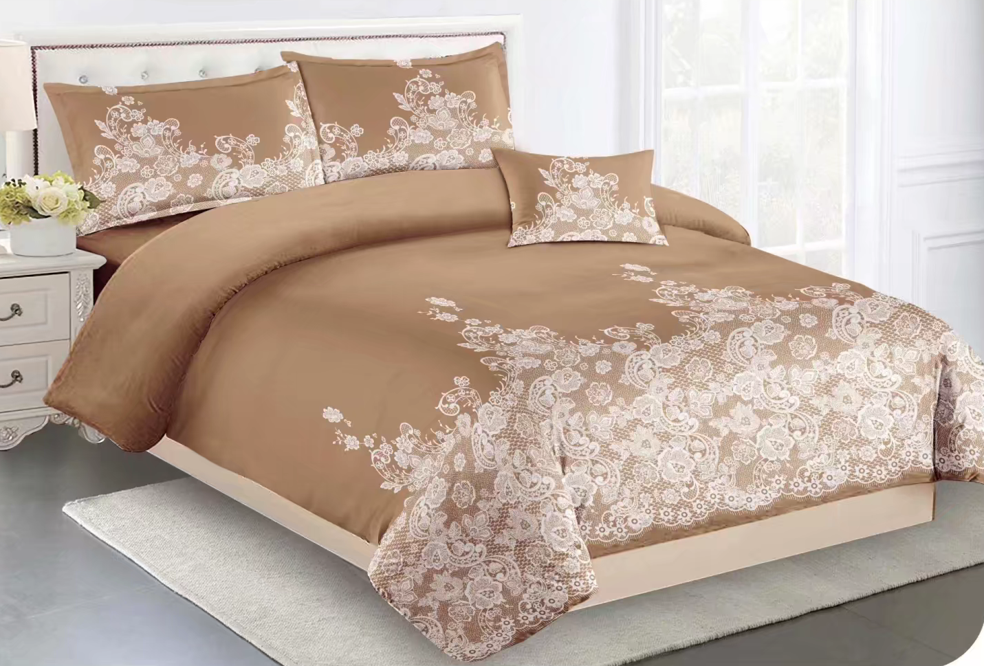 Diamond Geometric Pattern Simple Fashion Pattern Factory Direct Sales Four-Piece Bedding Set