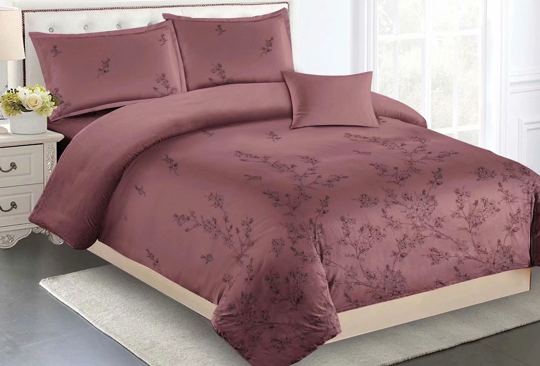 Diamond Geometric Pattern Simple Fashion Pattern Factory Direct Sales Four-Piece Bedding Set