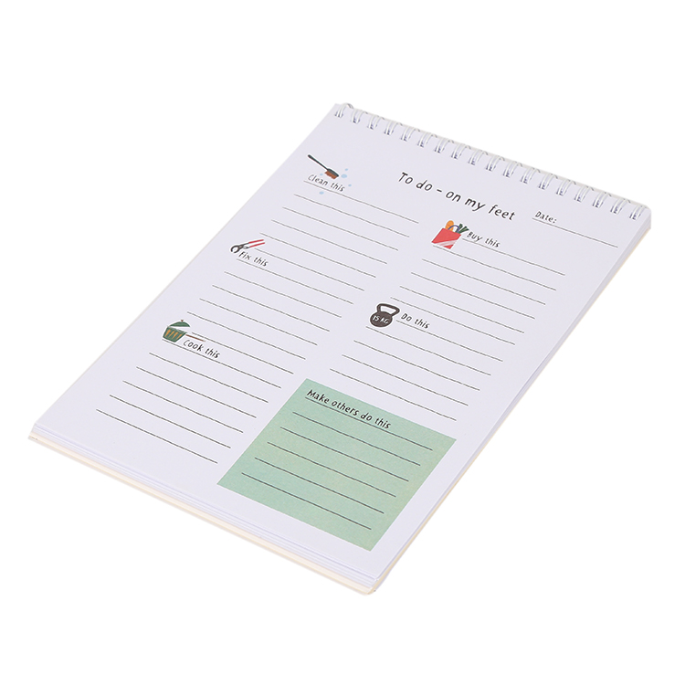 Hot selling list stationery items customized size cover spir