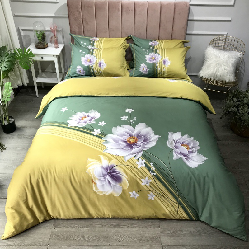 2021 New Cotton Large Version Printed Four-Piece Bedding Set 13372 Large Version Printing Bedding Four-Piece Set Wholesale