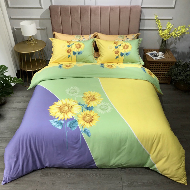 2021 New Cotton Large Version Printed Four-Piece Bedding Set 13372 Large Version Printing Bedding Four-Piece Set Wholesale
