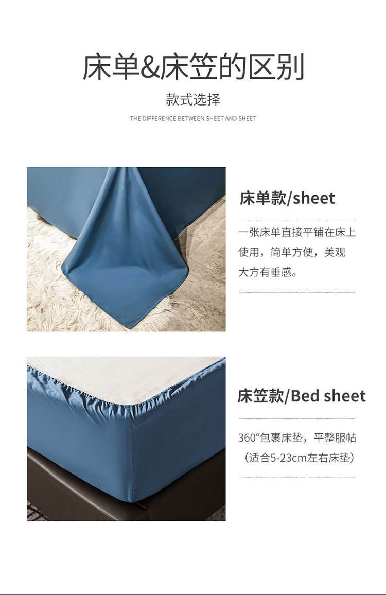New Cotton 60 Long-Staple Cotton Four-Piece Cotton European-Style Bed Sheet Quilt Cover Fitted Sheet Three-Piece Bedding Set