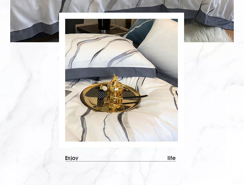 60 Long-Staple Cotton Simple Embroidery Pure Cotton Bed Sheet Duvet Cover Four-Piece Bedding Set Cotton Live Broadcast Factory Delivery 60 Long-Staple Cotton Simple Embroidery Pure Cotton Bed Sheet Duvet Cover Four-Piece Bedding Set Cotton Live Broadcast Factory Delivery