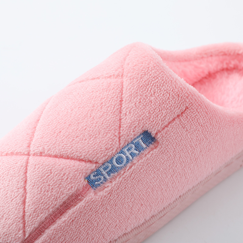 Autumn and Winter Korean Style Cotton Slippers Simple Hotel Women's Thick Bottom Home Indoor Couple Warm Home Woolen Slipper Men's Autumn and Winter Korean Style Cotton Slippers Simple Hotel Women's Thick Bottom Home Indoor Couple Warm Home Woolen Slipper Men's