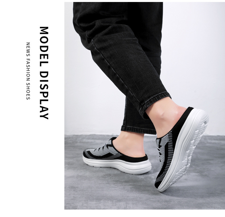 Semi Slipper Women's Shoes New Spring Summer Outerwear 41 Fly Woven Mesh Casual Shoes 42 Breathable Slip-on Lazybones' Shoes 36-43 Semi Slipper Women's Shoes New Spring Summer Outerwear 41 Fly Woven Mesh Casual Shoes 42 Breathable Slip-on Lazybones' Shoes 36-43