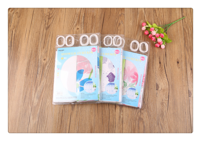 2019 modern home toilet fashion simple shower curtain household waterproof shower curtain twin bubble shell bath cap