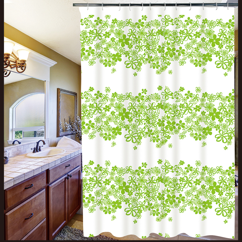 1.8*1.8 Bathroom Waterproof Mildew Shower Curtain Cloth Bath Punch-Free Shower Room Partition Hanging Curtain Bathroom Shower Curtain