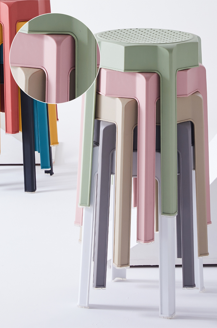 Plastic Stool Thickened Adult Nordic Dining Home Dining Stool Creative Stacked Restaurant Bench round Stool Chair Plastic Stool Thickened Adult Nordic Dining Home Dining Stool Creative Stacked Restaurant Bench round Stool Chair