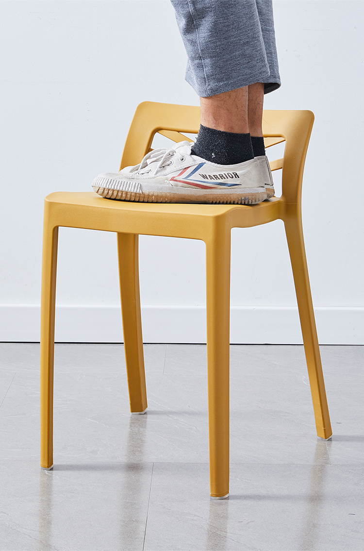 Nordic Plastic Stool Thickened Household Dining Chair with Backrest Living Room High Stool Bench Bench Bench Chair Spare Dining Stool