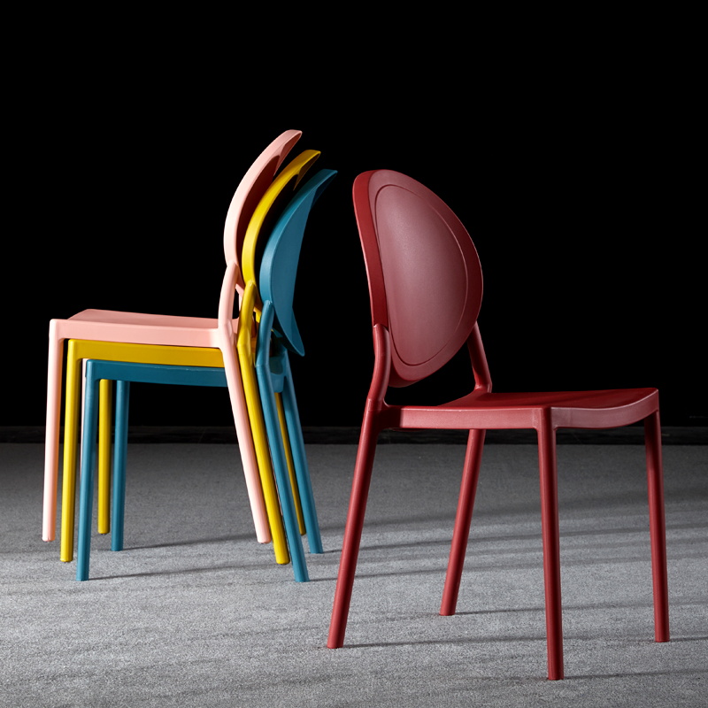 Factory Direct Sales Nordic Fashion Leisure Dining Chair Adult Thickened Internet Celebrity Dressing Stool Simple Modern Restaurant Plastic Chair