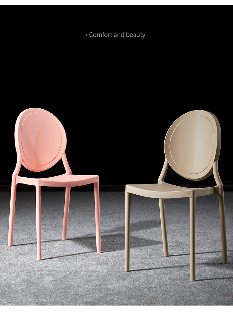 Factory Direct Sales Nordic Fashion Leisure Dining Chair Adult Thickened Internet Celebrity Dressing Stool Simple Modern Restaurant Plastic Chair