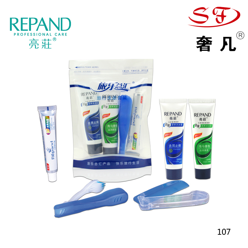 Chenglong hotel the disposable goods toothbrush toothpaste comb shampoo body wash to travel kit