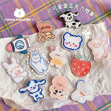 Cartoon Creative Insulation Household Silicone Coaster Cute Cha Cha Bear Non-Slip High Temperature Resistant Desktop Water Cup Mat Coasters Cute