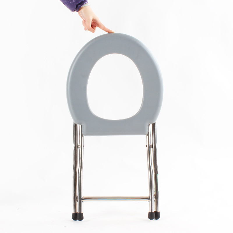 Jade stainless steel toilet chair portable toilet stool pregnant woman toilet chair folding seat toilet chair