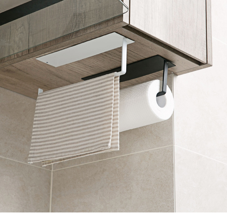 Punch-Free Toilet Paper Roll Holder Kitchen Towel Rack Plastic Wrap Storage Rack Roll Paper Holder Self-Adhesive Seamless Wall Hanging Storage Rack Punch-Free Toilet Paper Roll Holder Kitchen Towel Rack Plastic Wrap Storage Rack Roll Paper Holder Self-Adhesive Seamless Wall Hanging Storage Rack