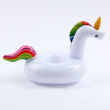 Spot Supply PVC Inflatable Water Toys Flamingo Cup Holder Inflatable Float Coaster Floating Beverage Cup Holder