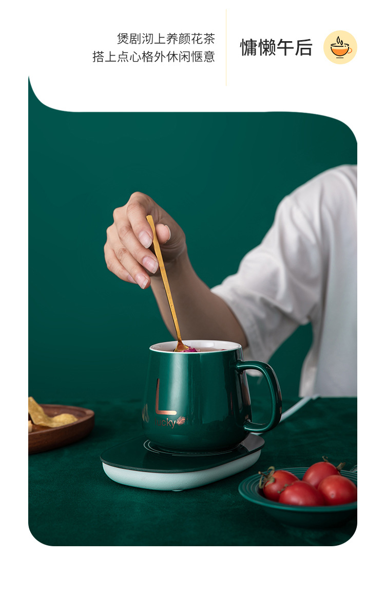 New Warm Cup Manufacturers Thermal Cup Pad 55 Degrees Heating Coaster Automatic Thermal Insulation Cup Warming Holder Hot Milk Cup Warmer
