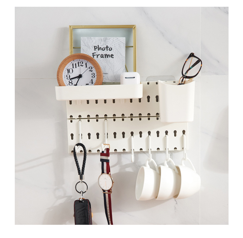 Plastic Wire-Wrap Board Bathroom Kitchen No Punching on Walls Storage Rack Living Room Bedroom Wall Storage Ledge Wall Hanging Plastic Wire-Wrap Board Bathroom Kitchen No Punching on Walls Storage Rack Living Room Bedroom Wall Storage Ledge Wall Hanging