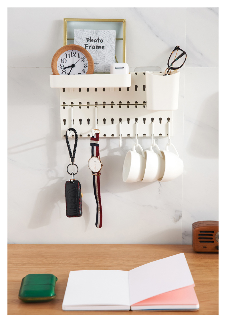 Plastic Wire-Wrap Board Bathroom Kitchen No Punching on Walls Storage Rack Living Room Bedroom Wall Storage Ledge Wall Hanging Plastic Wire-Wrap Board Bathroom Kitchen No Punching on Walls Storage Rack Living Room Bedroom Wall Storage Ledge Wall Hanging