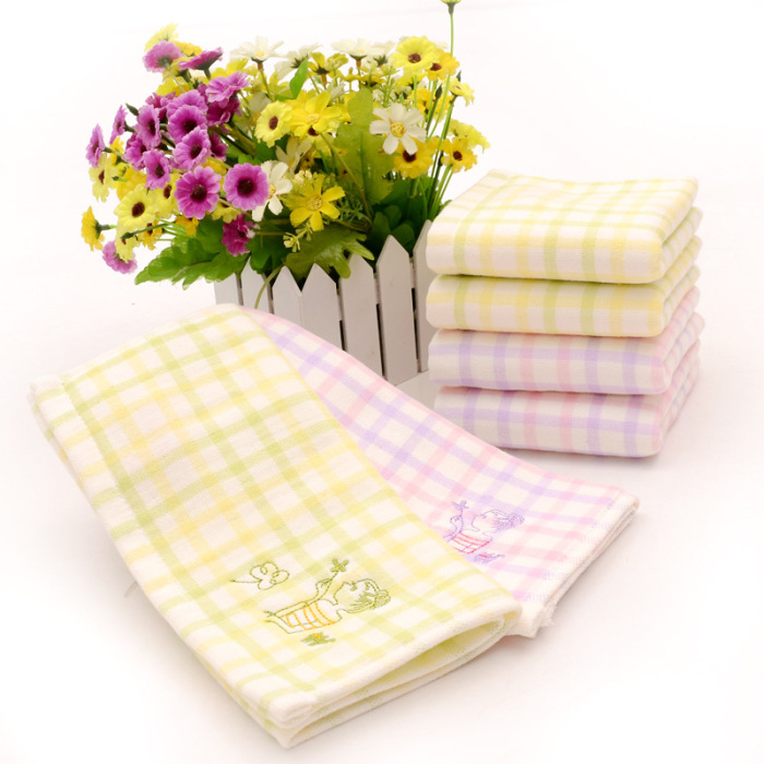 Double towel Scarf Cotton absorbent twistless towel embroidery towel girl children Double towel Scarf Cotton absorbent twistless towel embroidery towel girl children