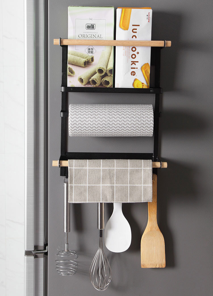 Japanese Iron Craft Refrigerator Storage Rack Magnetic Kitchen Storage Washing Machine Sidewall Hanger Plastic Wrap Tissue Storage Rack Japanese Iron Craft Refrigerator Storage Rack Magnetic Kitchen Storage Washing Machine Sidewall Hanger Plastic Wrap Tissue Storage Rack