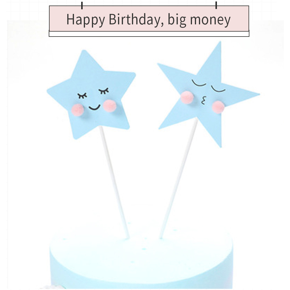 Cute fur ball cloud star cake decoration card smiling face cloud birthday cake decoration card dessert table decoration card Cute fur ball cloud star cake decoration card smiling face cloud birthday cake decoration card dessert table decoration card