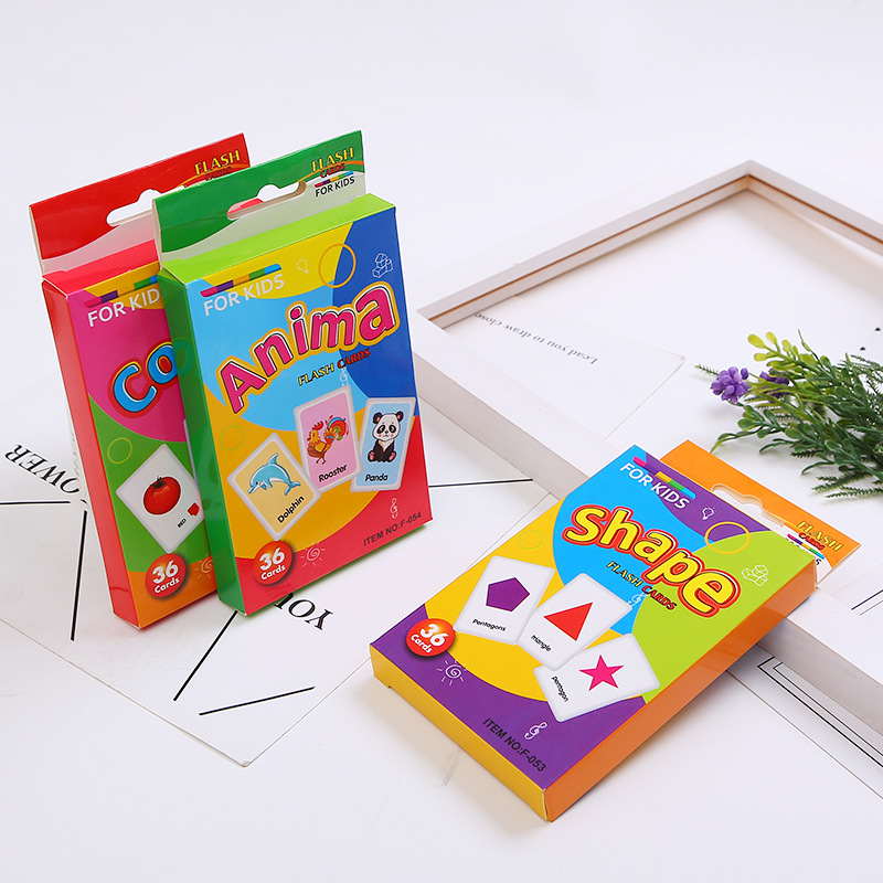 Children&#039;s English Enlightening Early Education Card Educational Toy Baby Reading Picture Literacy Study Table Game Card Cross-Border Supply