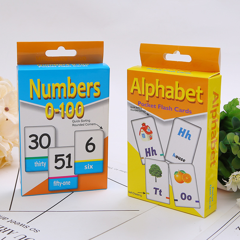 Children&#039;s English Enlightening Early Education Card Educational Toy Baby Reading Picture Literacy Study Table Game Card Cross-Border Supply