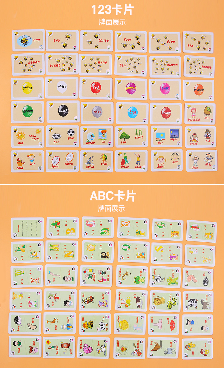 Children's English Enlightening Early Education Card Educational Toy Baby Reading Picture Literacy Study Table Game Card Cross-Border Supply Children's English Enlightening Early Education Card Educational Toy Baby Reading Picture Literacy Study Table Game Card Cross-Border Supply