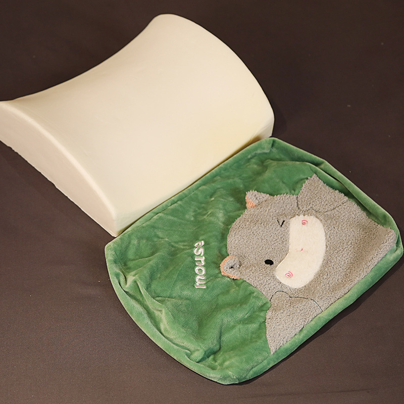 Cartoon Animal Seal Shark Memory Foam Lumbar Pillow Plush Nap Lying Pillow Office Chair Backrest Cushion