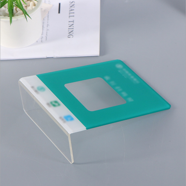 Acrylic L-Type Table Card Merchant QR Code Organic Glass Payment Signboard Desktop Collection Standee
