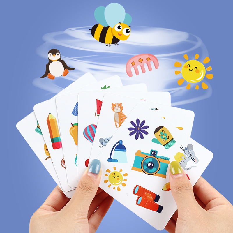 Crazy Pair Match-up Puzzle Card Memory Card Card Matching Card Find the Same Parent-Child Interactive Table Game Toy