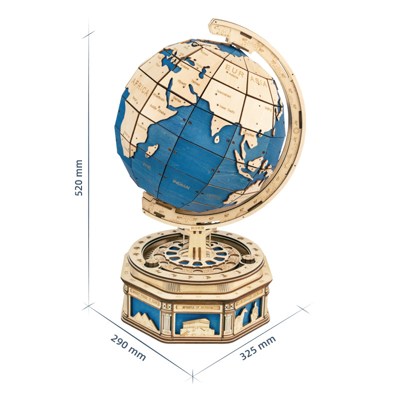 Robotime Robotime Wooden Toys 3D Hand-Assembled Pendulum Clock Educational Ornaments Source Manufacturer Exclusive for Cross-Border