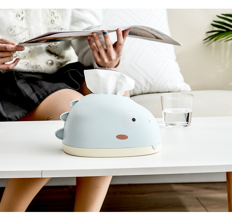 Cute Dinosaur Creative Home Paper Extraction Box Beautiful Shape Household Living Room Desktop Tissue Box Pp Plastic Storage Box