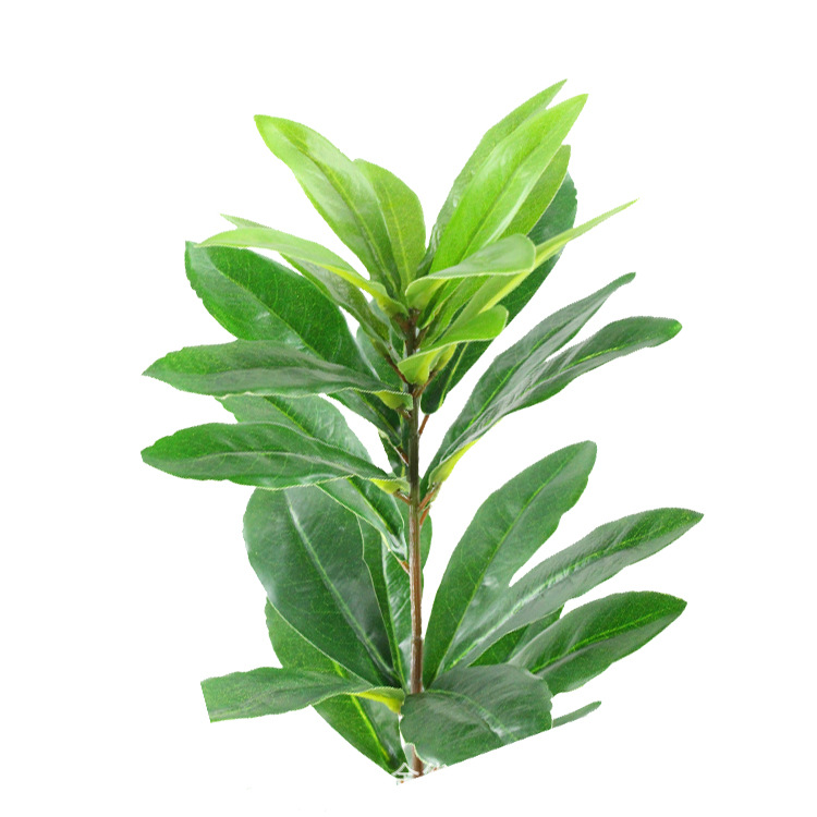Artificial Plum Leaf Bayberry Leaf Poplar Leaf Green Plant Locust Tree Shrub Bonsai Poplar Flower Tree Ornament Furnishing