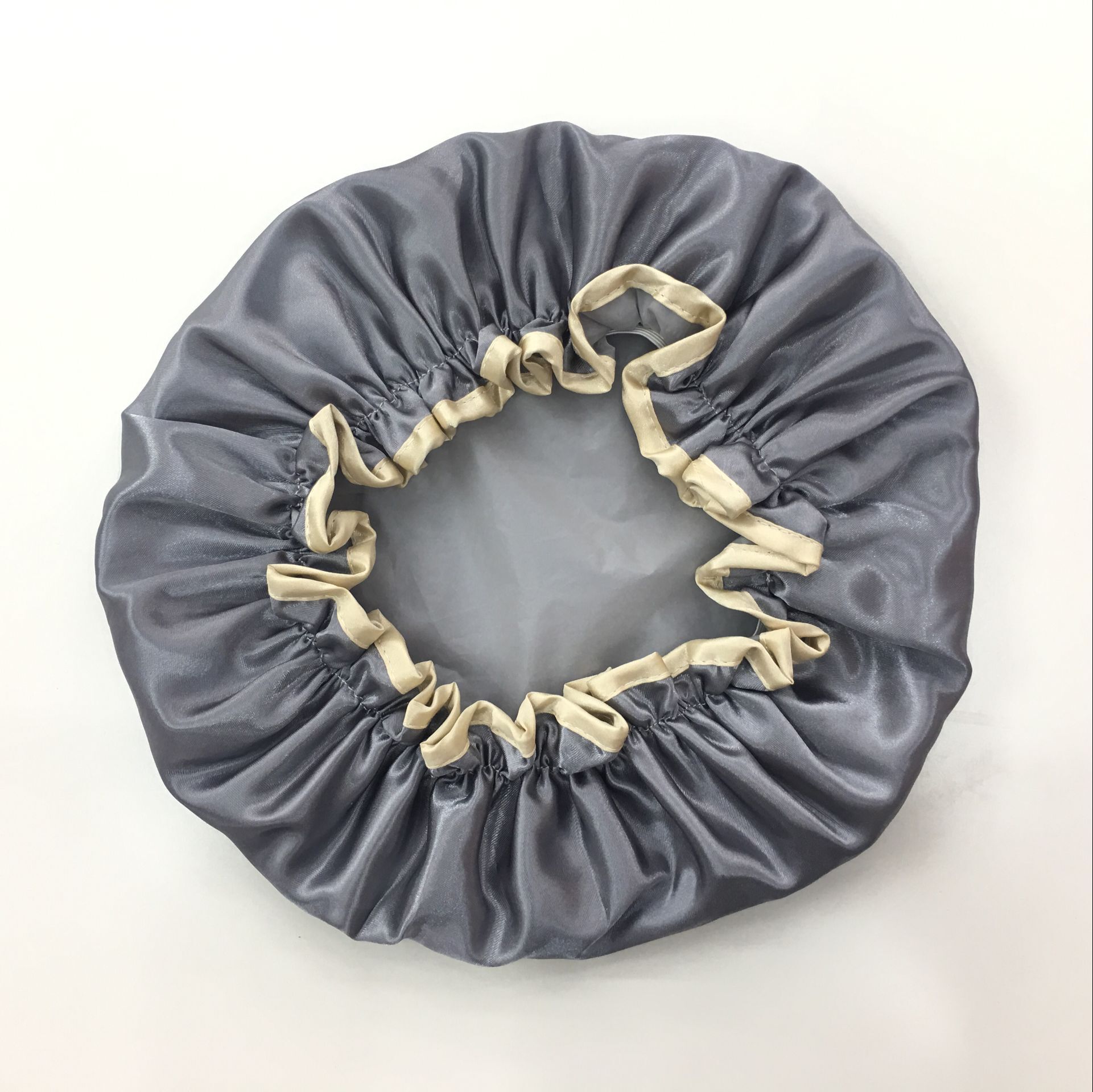 Factory direct monochrome double waterproof bath cap thick anti-oil anti-soot shower cap makeup carding hat