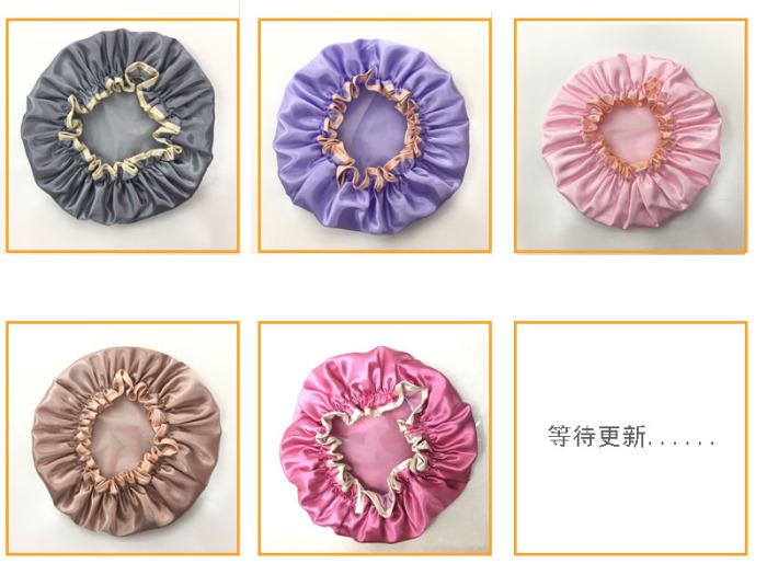 Factory direct monochrome double waterproof bath cap thick anti-oil anti-soot shower cap makeup carding hat Factory direct monochrome double waterproof bath cap thick anti-oil anti-soot shower cap makeup carding hat