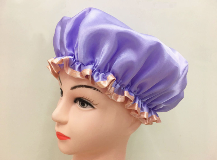 Factory direct monochrome double waterproof bath cap thick anti-oil anti-soot shower cap makeup carding hat Factory direct monochrome double waterproof bath cap thick anti-oil anti-soot shower cap makeup carding hat